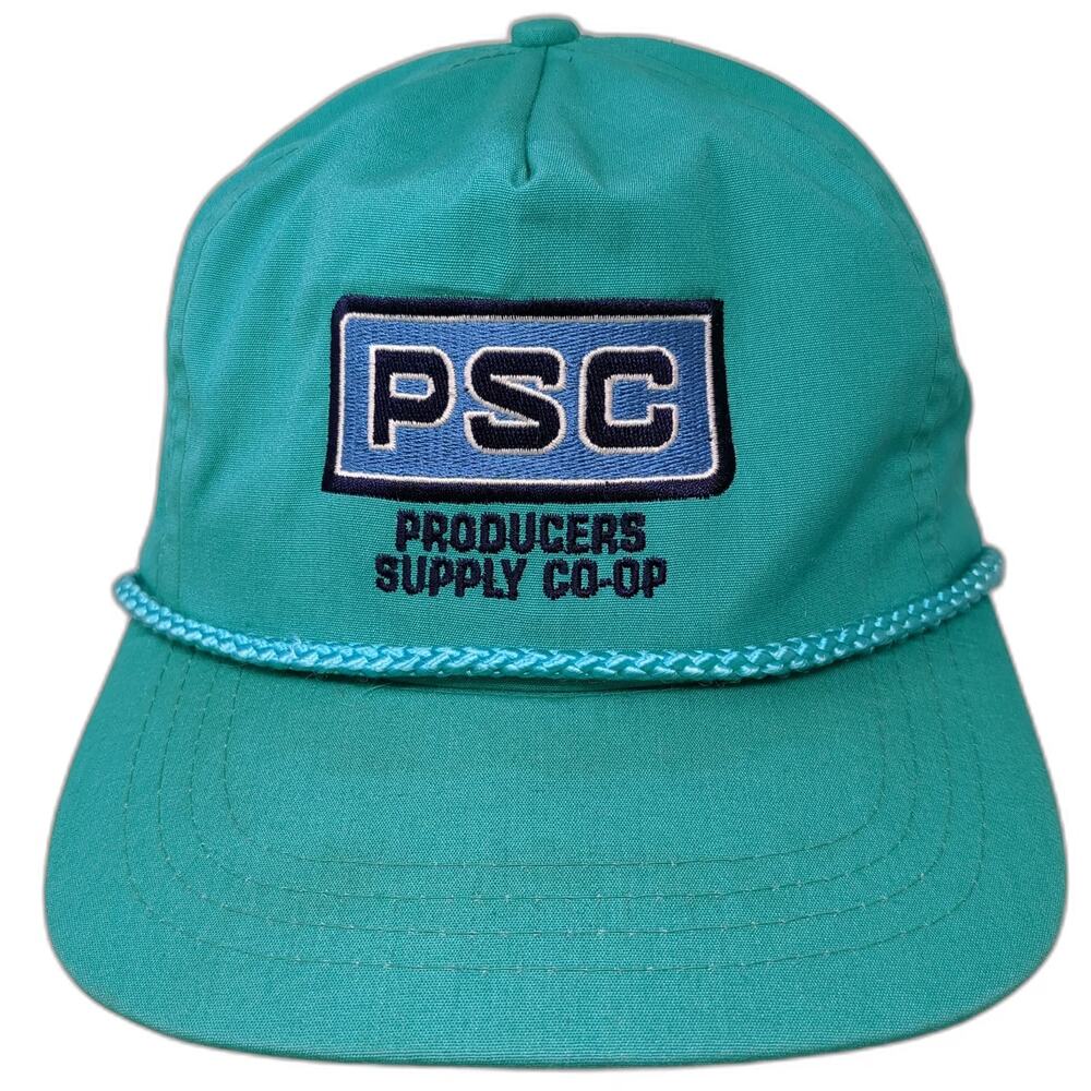 Sportcap 5 Panel Blue One Size Hat Producers Supply Co-Op PSC Rope Strapback